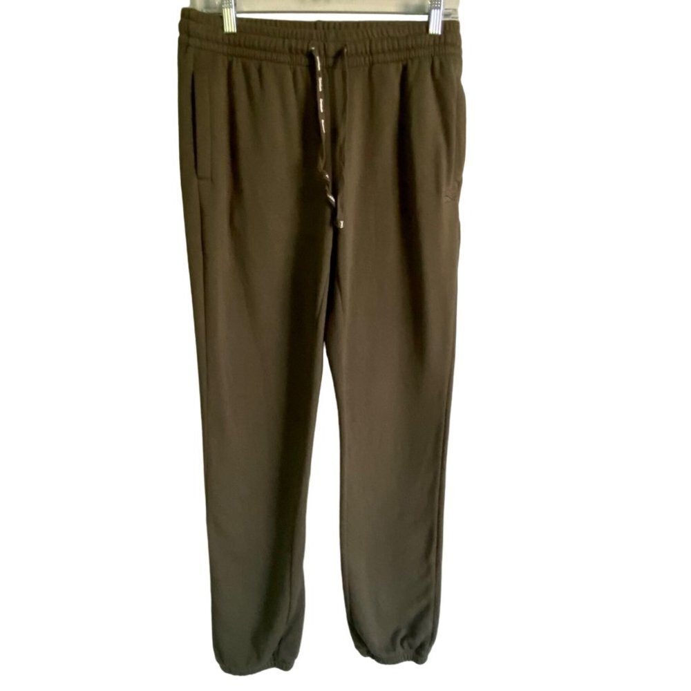 Reebok Sweatpants Joggers Green with Drawstring Waist and Pockets Men's Small